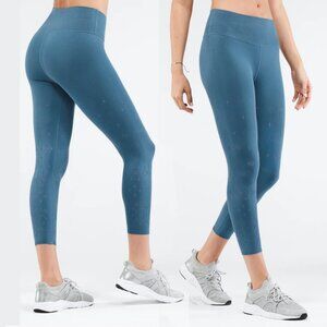 FABLETICS Sculptknit Eyelet High Rise 7/8 Leggings (M) in Blue Iron EUC
